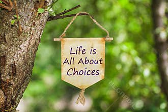 Life is all about choices on Paper Scroll