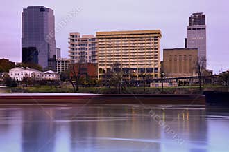 Sunrise in Little Rock, Arkansas.