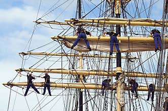 Climbing sailors