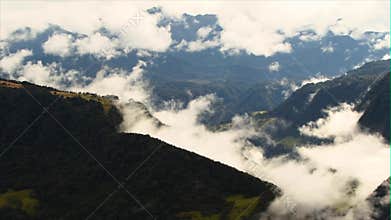 Clouds Moving With High Speed Over The Andes