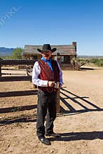 Old Wild West Cowboy Character