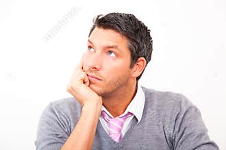 Thinking businessman