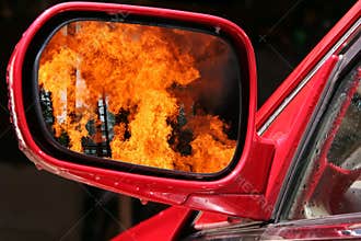 War explosion in the world mirror
