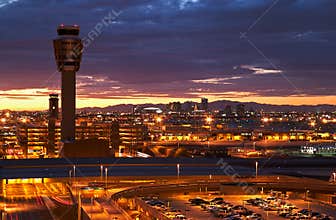 Airport at Sunset
