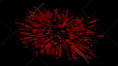 Abstract splashes of blood