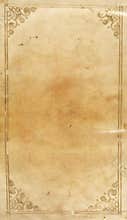 Antique paper with gold filagree trim