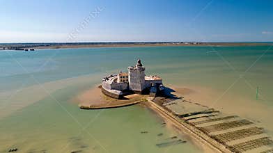 Aerial photography of Fort Louvois in Charente Maritime