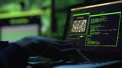 Hacker trying to pick password, server protection blocking access to information