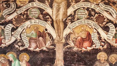 Florence - Illustrative video of the Tree of Life, Last Supper and Sacred Stories by by Taddeo Gaddi