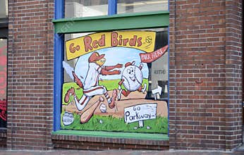 Memphis Redbirds Baseball Team Mural
