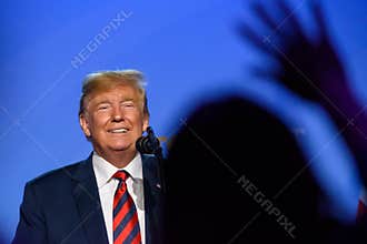 Donald Trump, President of United States of America, during press conference at NATO SUMMIT 2018