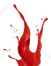 Red paint splash