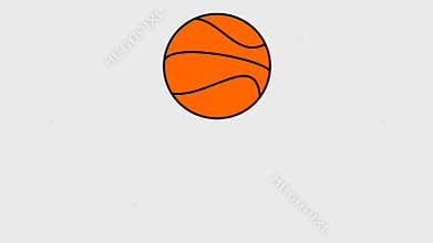 Animation of a basketball