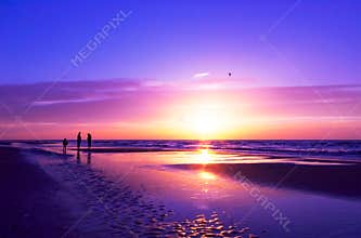 Sunset on the beach