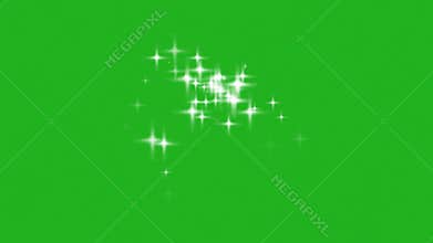 Shining sparkles green screen motion graphics