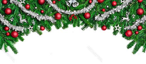 Wide bow shaped Christmas border