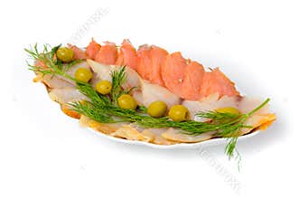 Plate of fish cuts