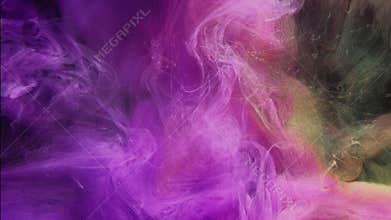 color explosion logo reveal neon purple yellow