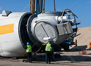 Wind turbine construction site