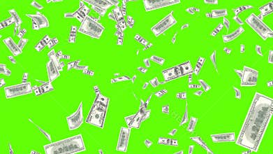 3D seamless loop crypto currency money falling Loopable digital background.