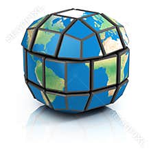 Global politics, globalization 3d illustration