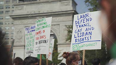 Women's rights protest in New york