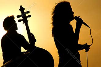 Musicians silhouettes