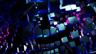 VJ Loop of Pulsating Cubes