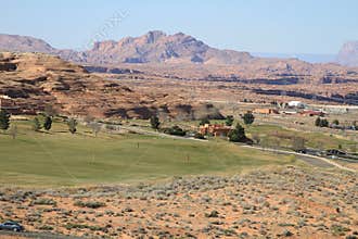 USA, Arizona/Page: Golf Course in a Desert