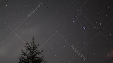 Bright Stars and Clouds in the Sky Astro Time Lapse