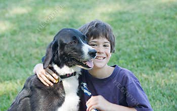 Little Boy and Dog
