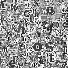 Abstract newspaper's art letters
