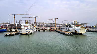 Busy Xuwen Port, Zhanjiang City, Guangdong