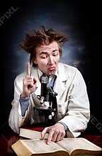 Funny young scientist