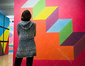 Women looking at Modern Art