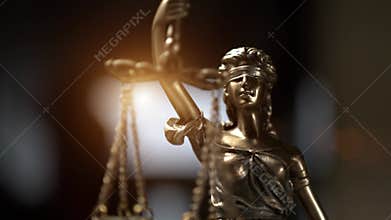 The Statue of Justice - lady justice, Justitia the Roman goddess of Justice