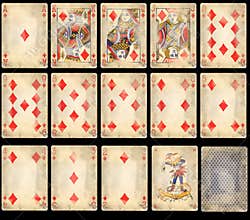 Old Poker Playing Cards - Diamonds