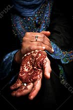 Mehendi, henna on bride's hand - Color 02