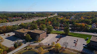 Nashua city aerial view, New Hampshire, USA