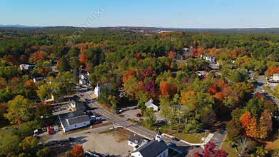 Tyngsborough town aerial view, Massachusetts MA, USA