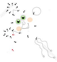 Dot to dot game with alphabet letters