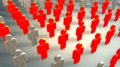 Contagious virus minimal concept animation.