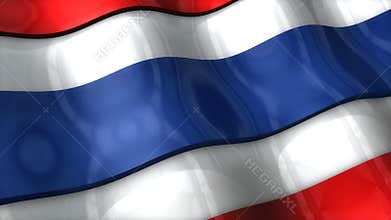 3D flag, Thailand, waving
