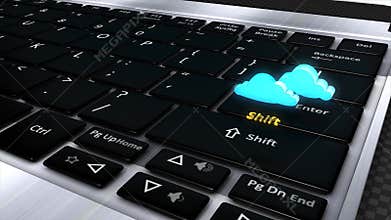 cloud computing background animation.