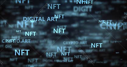 NFT background. non fungible token concept