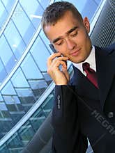 Businessman using a mobile phone