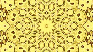 Looping pattern moving on yellow background.