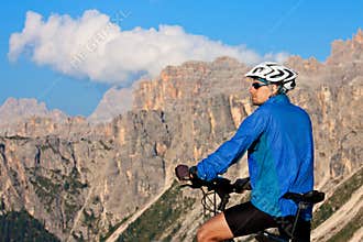 Mountain biking in European Alps