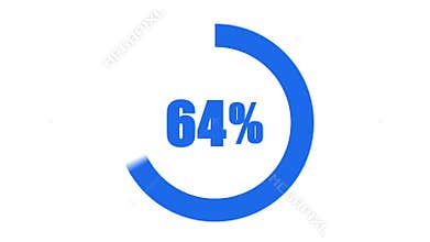 Loading circle bar downloading bar loading screen progress animation Loading Transfer Download 0-100% percentage in white