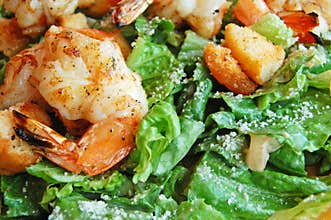 Shrimp caesar salad